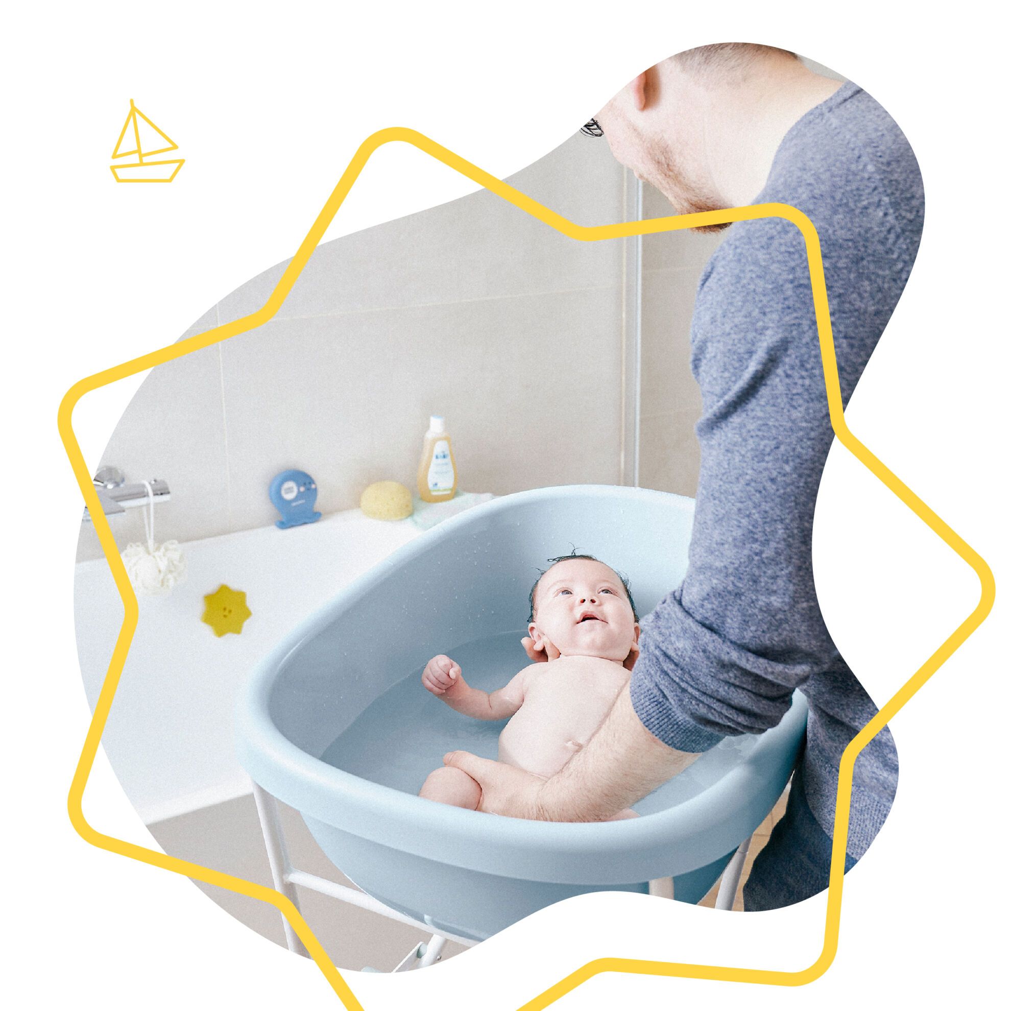 Babymoov Bad - 0 månader till 24 månader - Ljusblått - Badkar - MamaMilla