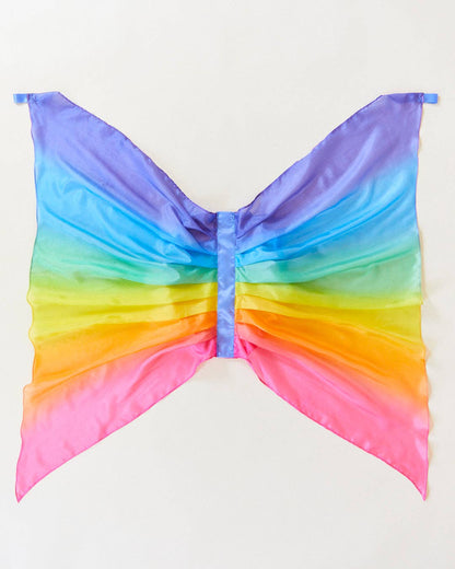 Sarahs Silk Silk Rainbow Wings - för Fairy Dress-Up Play - - MamaMilla