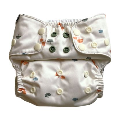 The Swedish Forest | Pocket Diaper | Slim 3-15kg: Skogssvamp / No inserts - - MamaMilla