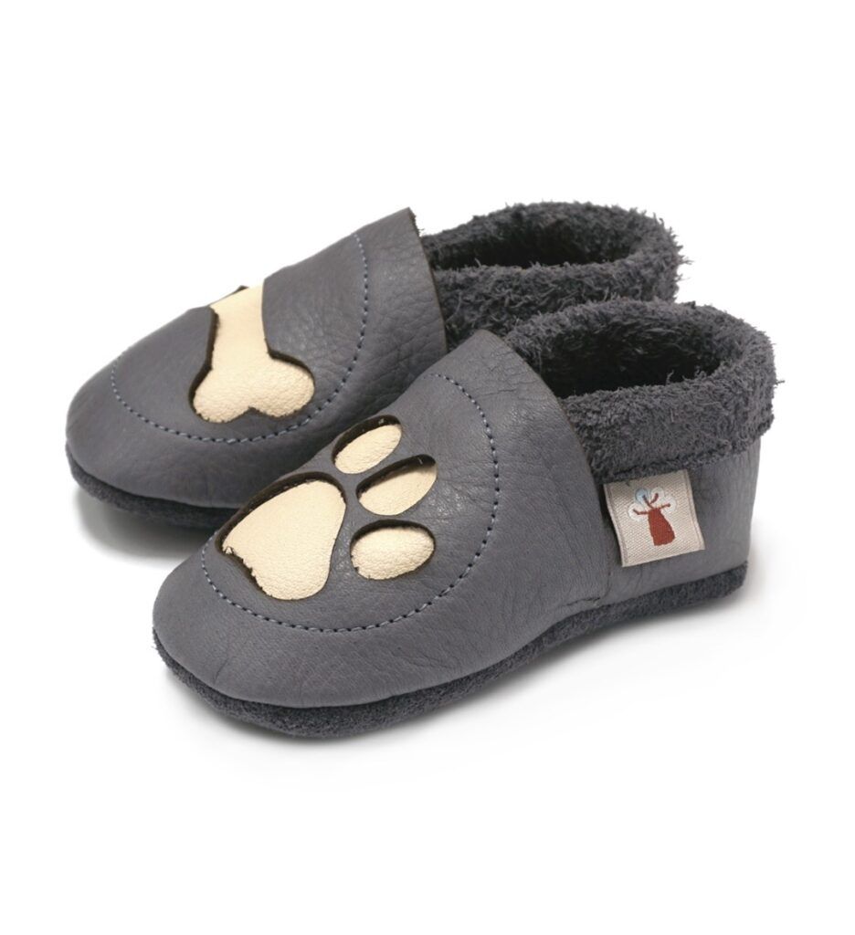 Baobaby Classic Babyschuhe – Paw Grey L – – MamaMilla