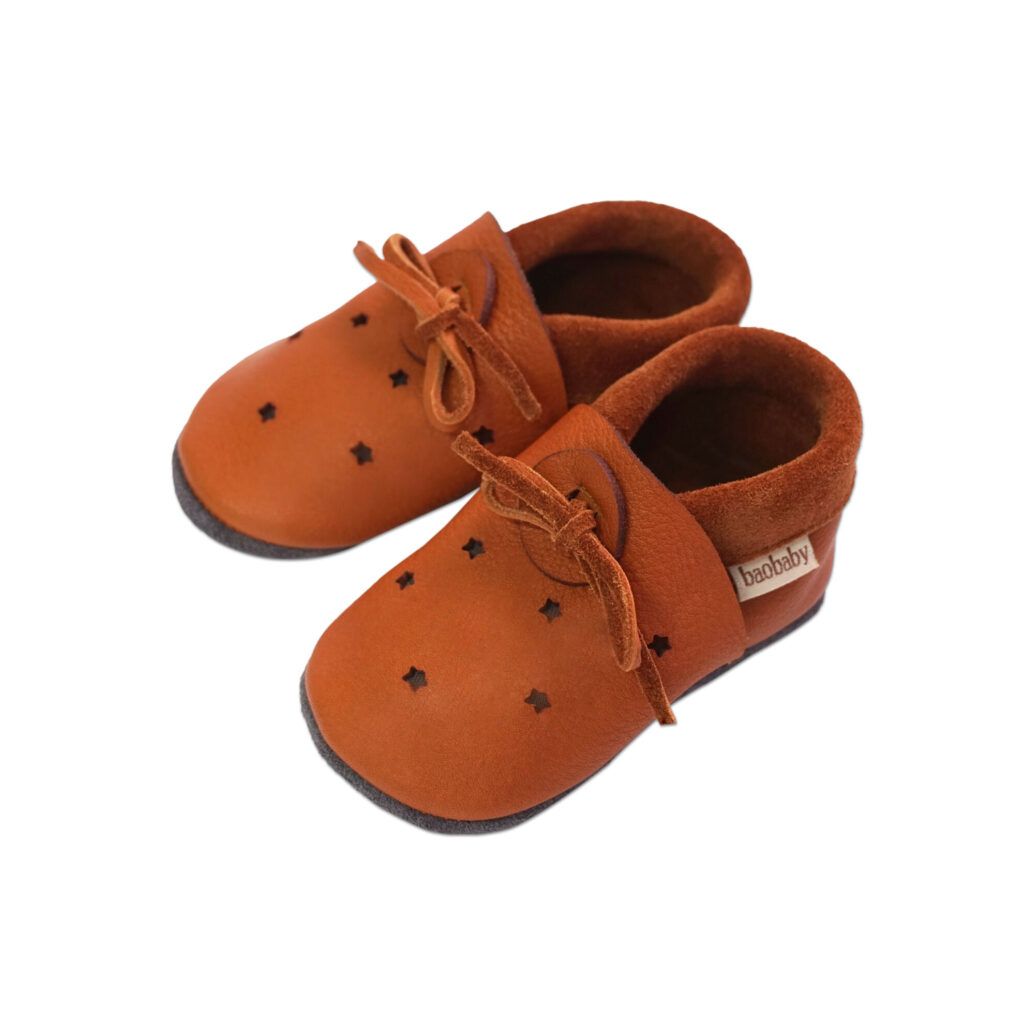 Baobaby Sandalen – Sterne Haselnuss XXL – – MamaMilla