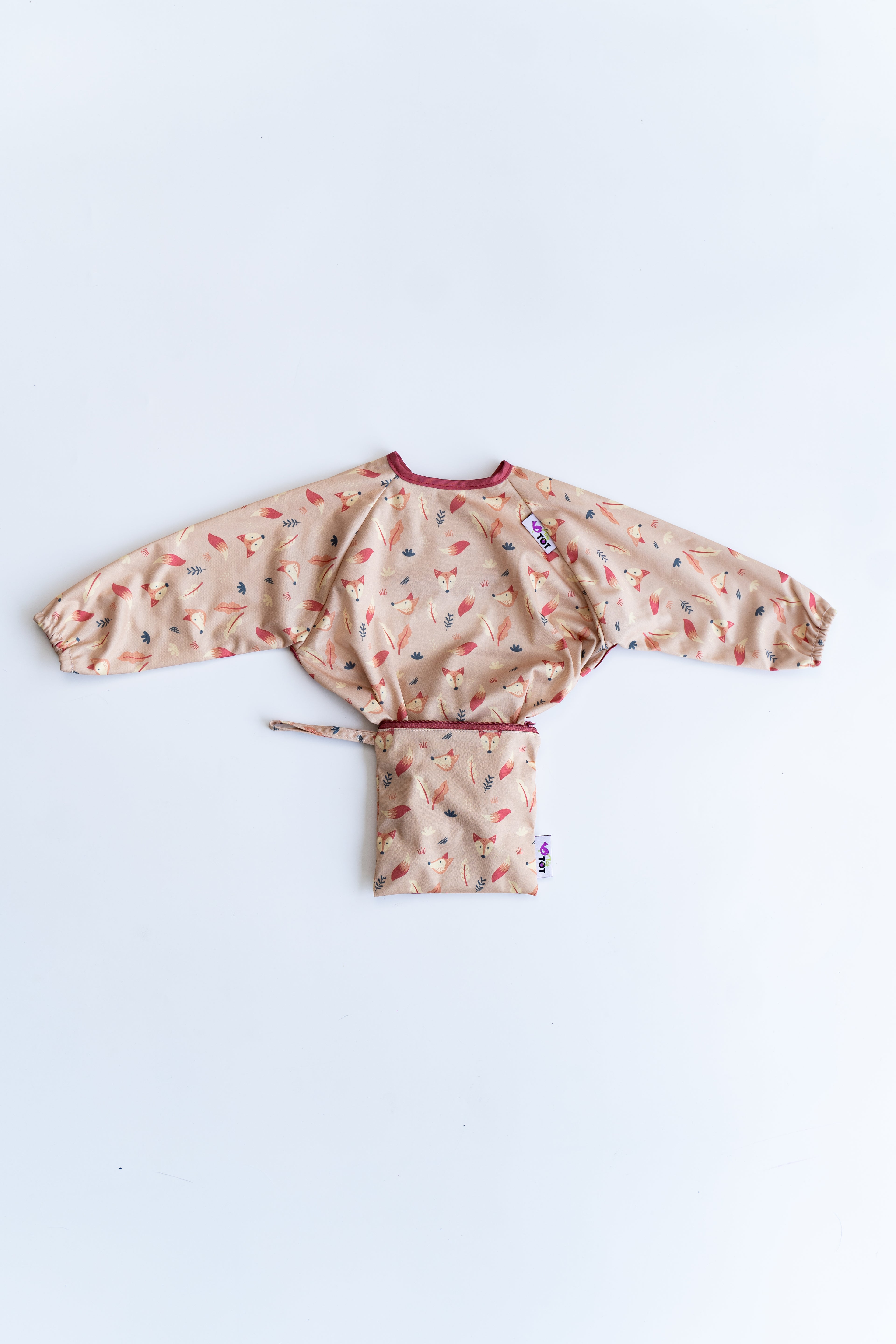 Tidy Tot Slab met Zuignap (lange mouwen) - Sand Fox - Slab met mouwen - MamaMilla