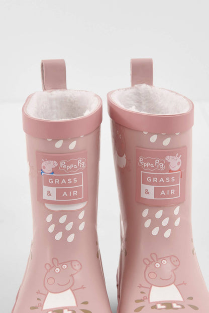 Grass &amp; Air rosa Peppa Pig støvler udendørs
