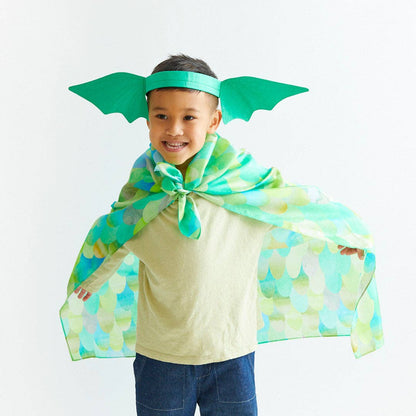 Sarahs Silk Green Dinosaur Ears Headband - - MamaMilla