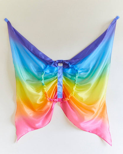 Sarahs Silk Silk Rainbow Wings - för Fairy Dress-Up Play - - MamaMilla