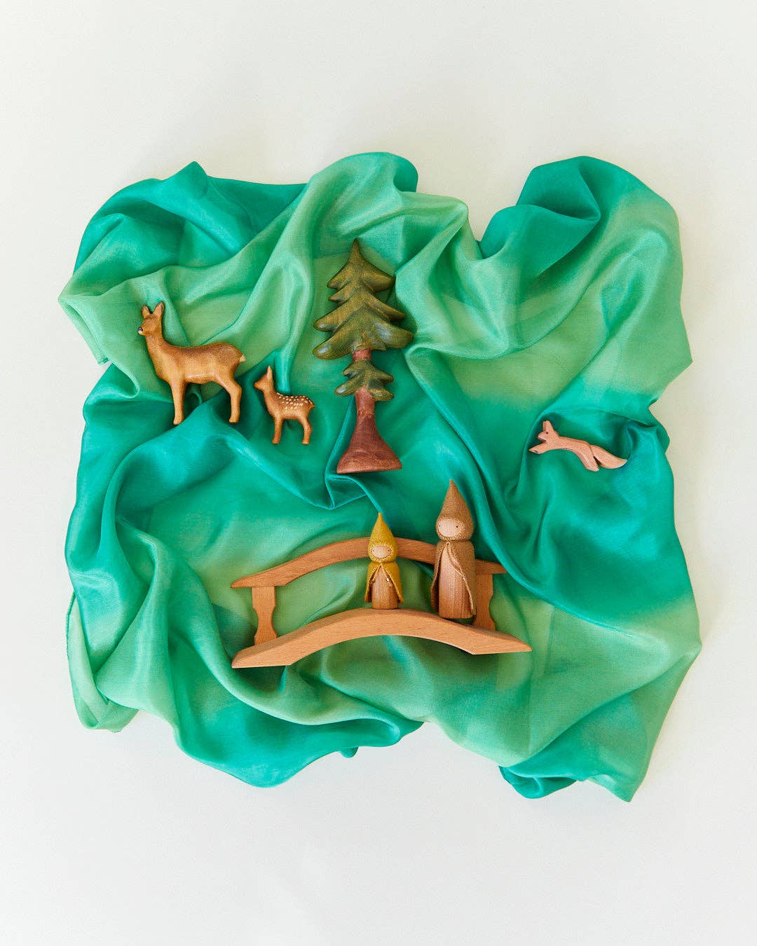 Sarahs Silk Earth Playsilks - Open-Ended 100% Silk, Natural Waldorf Toys: Desert - - MamaMilla