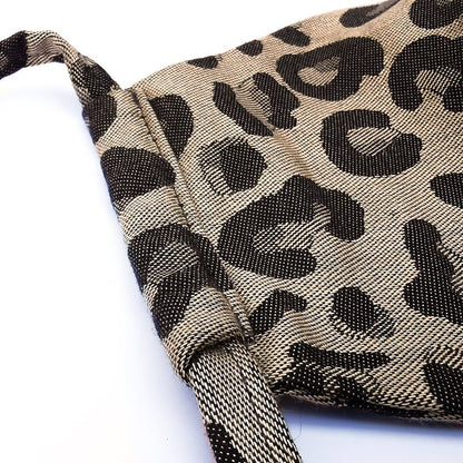 Fidella Munskydd - Leopard/Guld med knytsnöre - - MamaMilla