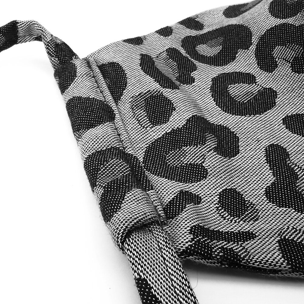 Fidella Munskydd - Leopard/Silver med slips - - MamaMilla