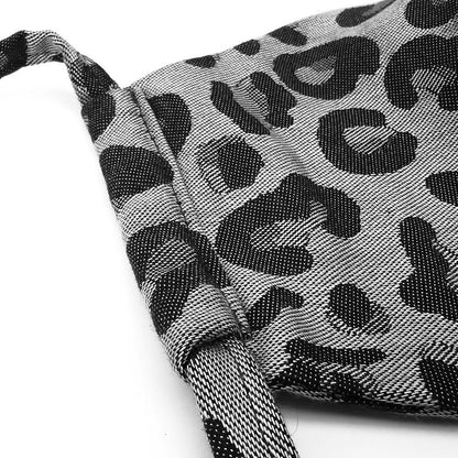 Fidella Munskydd - Leopard/Silver med slips - - MamaMilla