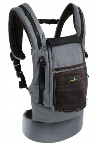 Je porte mon bebe bæresele - Mørkegrå - bæresele - MamaMilla