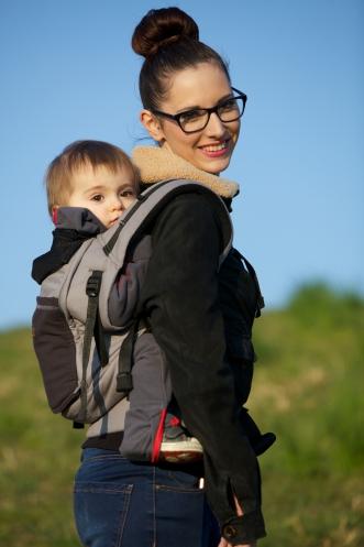 Je porte mon bebe bæresele - Mørkegrå - bæresele - MamaMilla