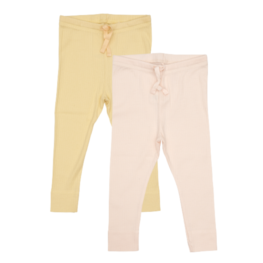 Copenhagen Colors 2-pack leggings - Geel/zachtroze - leggings - MamaMilla